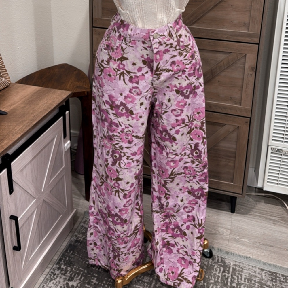 Floral Pink Women's Pants